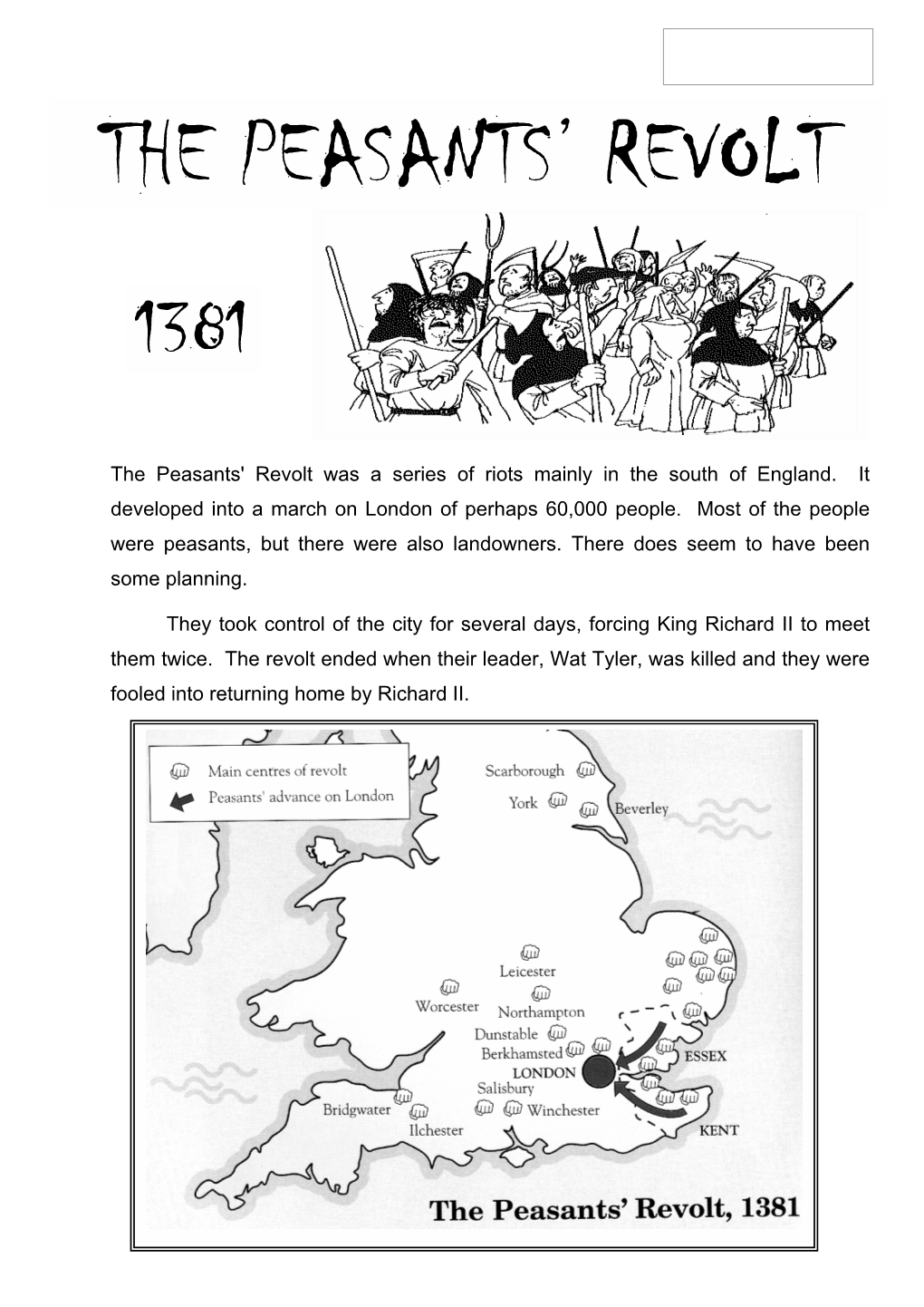 The Peasants' Revolt 1381