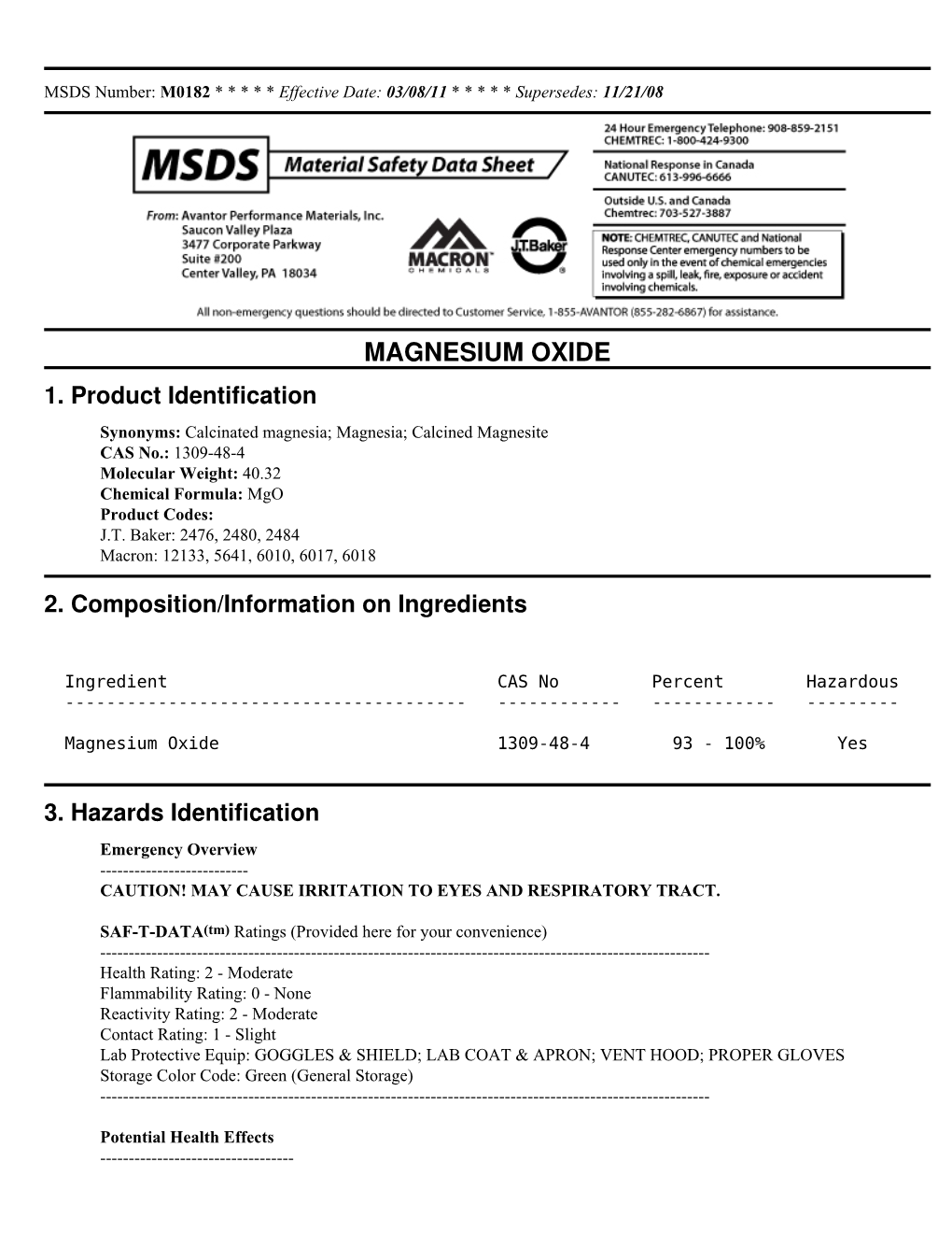 Magnesium Oxide 1