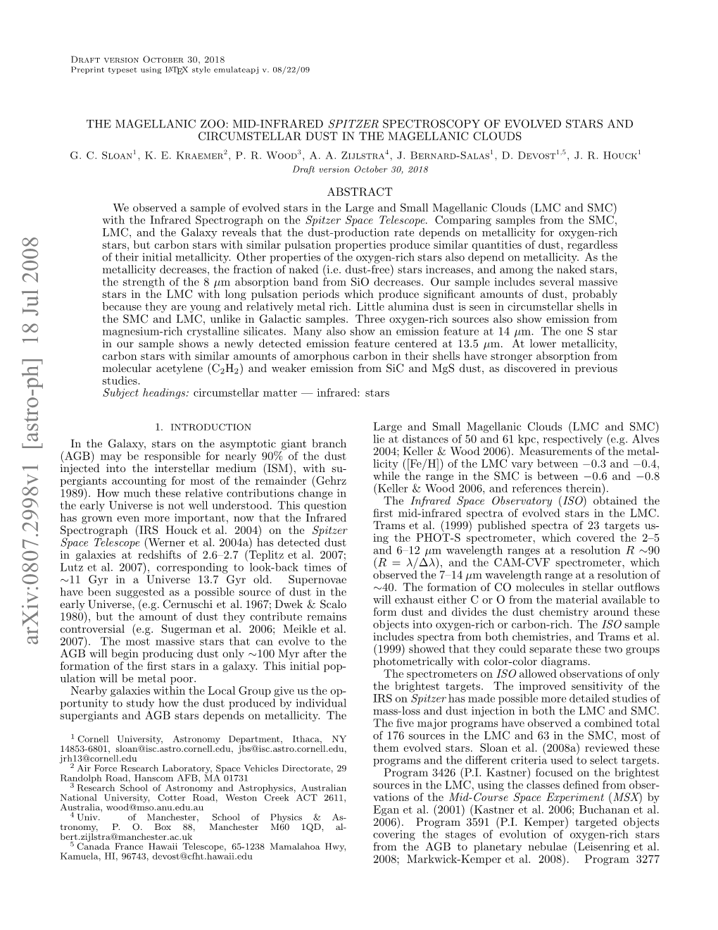 The Magellanic Zoo: Mid-Infrared Spitzer Spectroscopy of Evolved