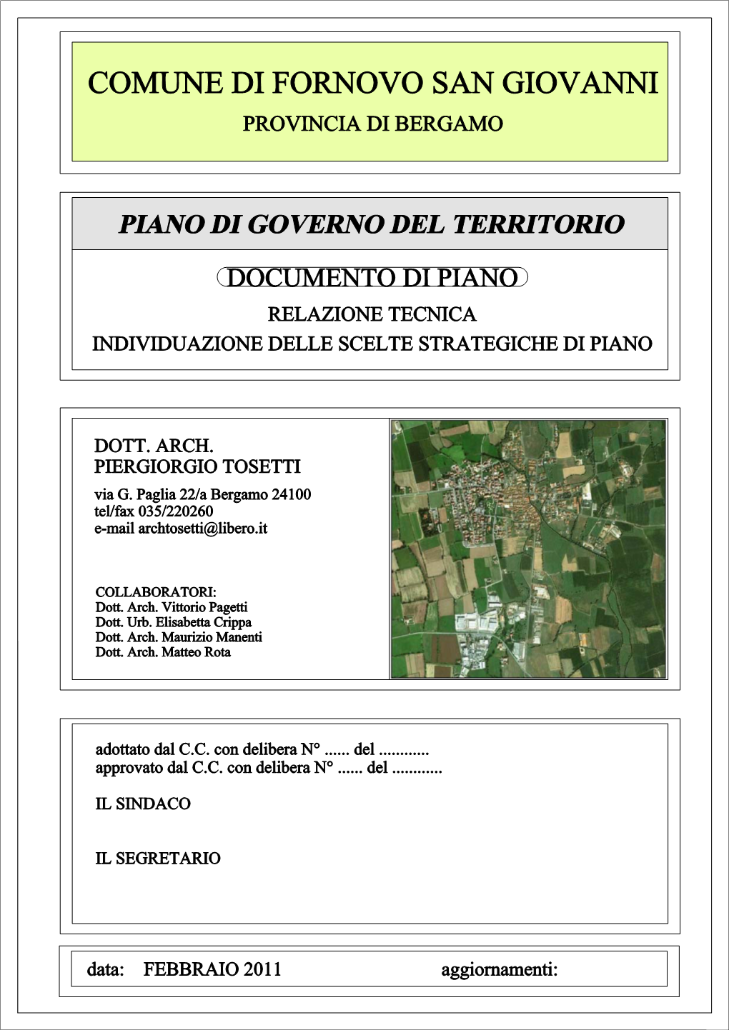 Documento Di Piano - Relazione