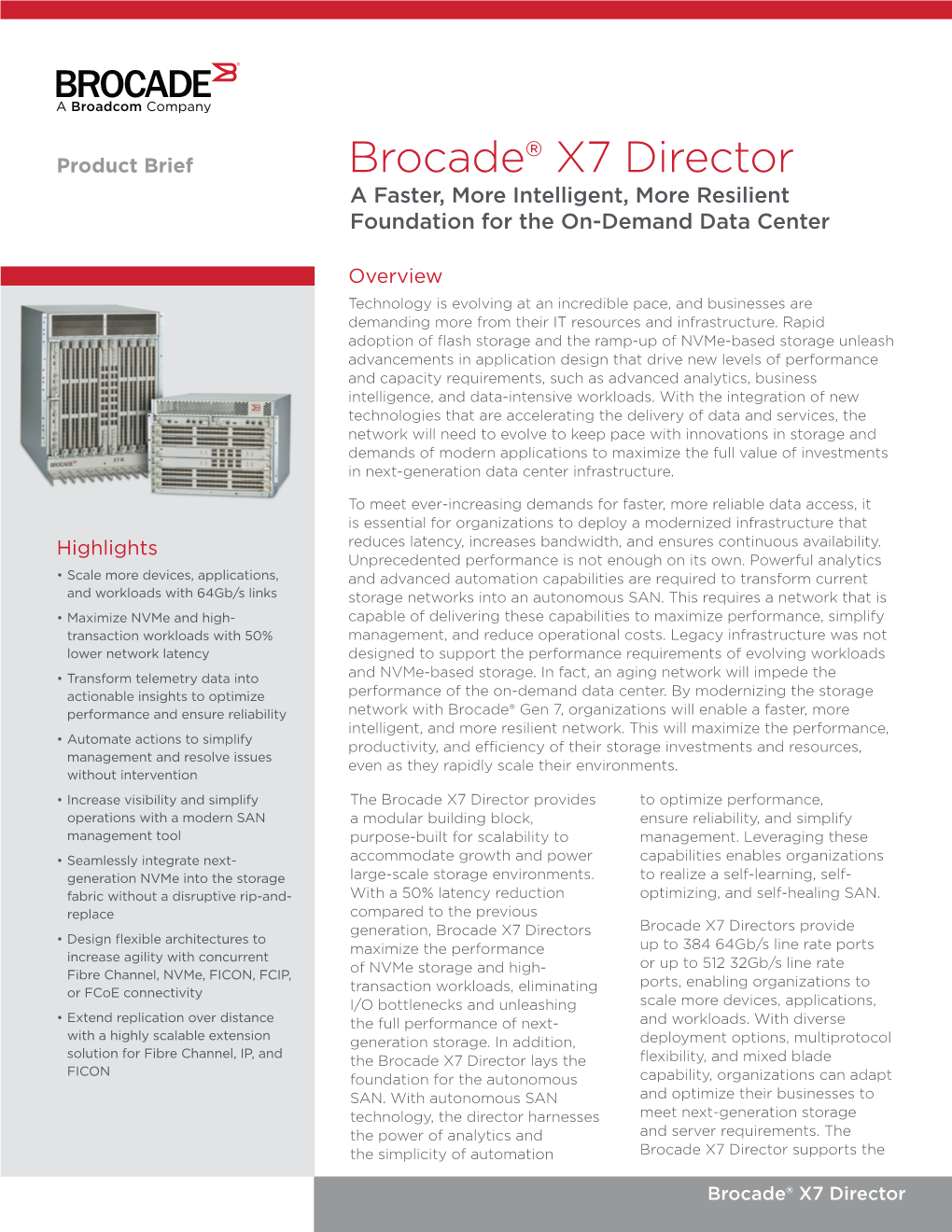 Brocade X7 Director Product Brief