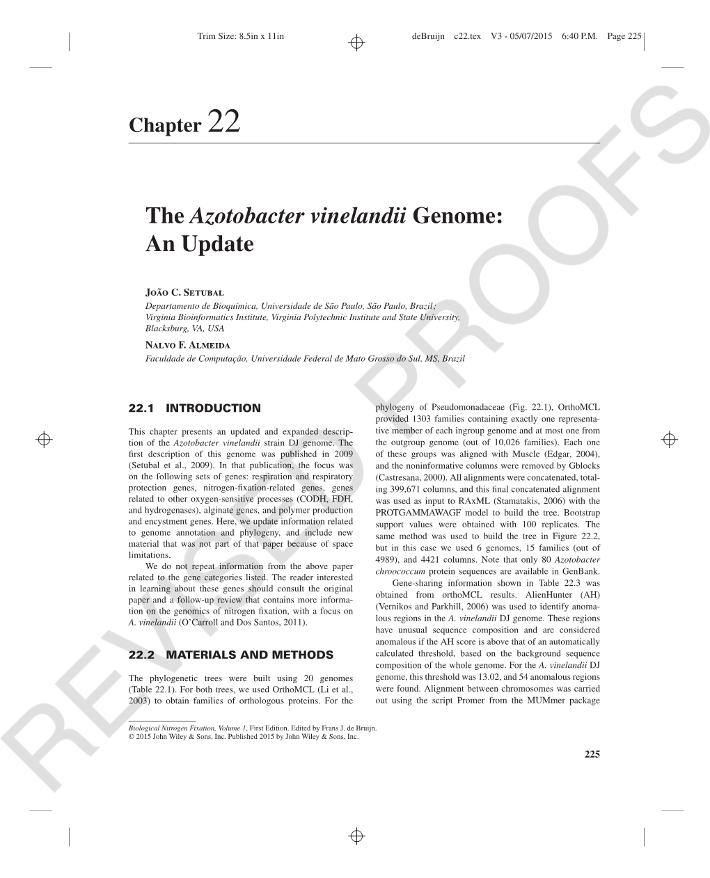 The Azotobacter Vinelandii Genome: an Update