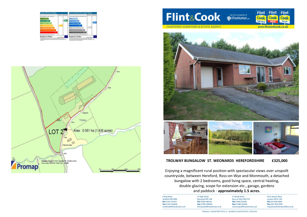 Trolway Bungalow St. Weonards Herefordshire £325,000