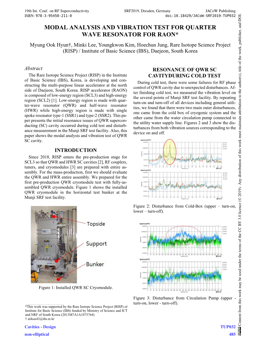 Modal Analysis and Vibration Test for Quarter Wave Resonator for RAON