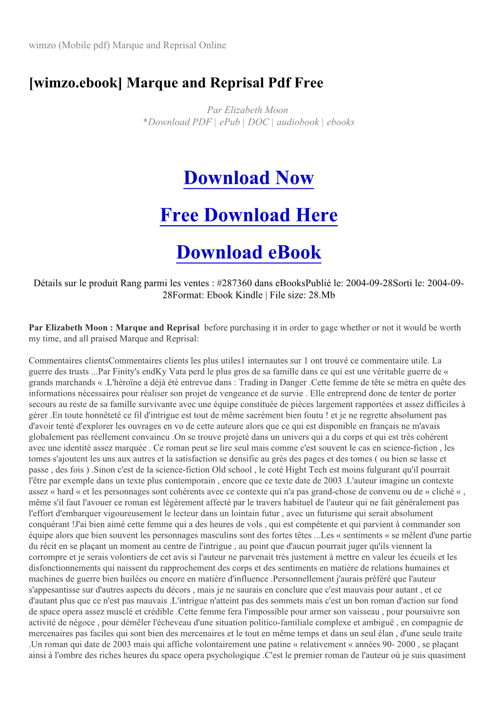 Wimzo (Mobile Pdf) Marque and Reprisal Online