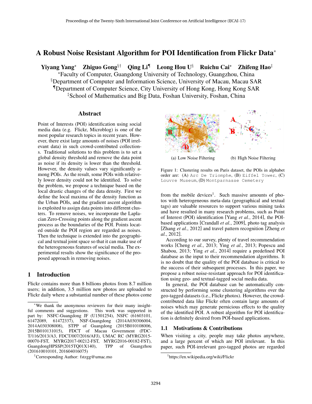 A Robust Noise Resistant Algorithm for POI Identification from Flickr Data