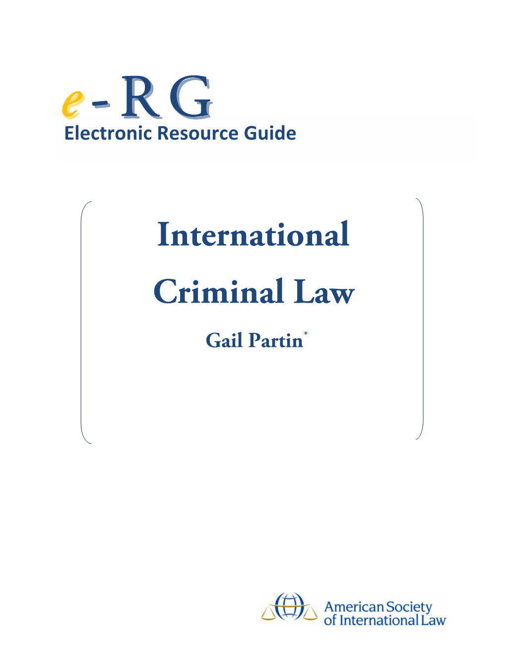 International Criminal Law