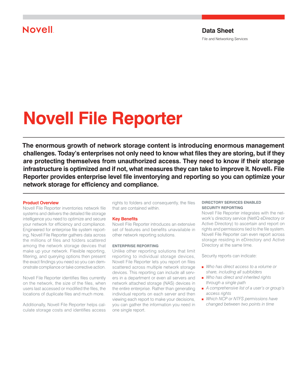 Novell File Reporter