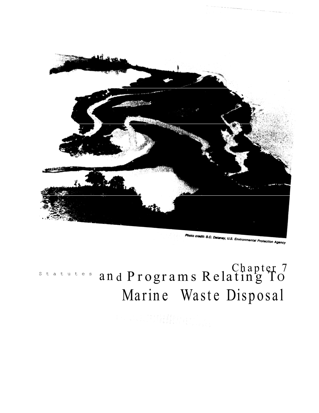 Statutes and Programs Related to Marine Waste Disposal