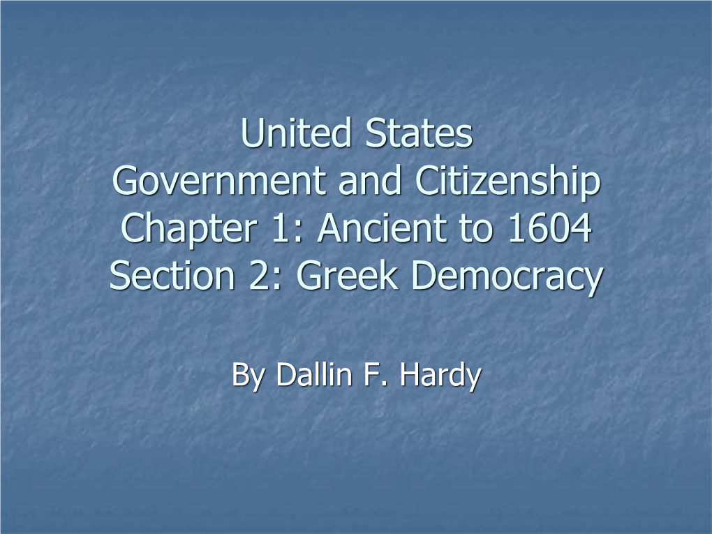 1-2 Greek Democracy