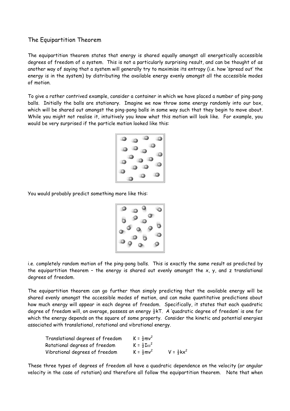 The Equipartition Theorem