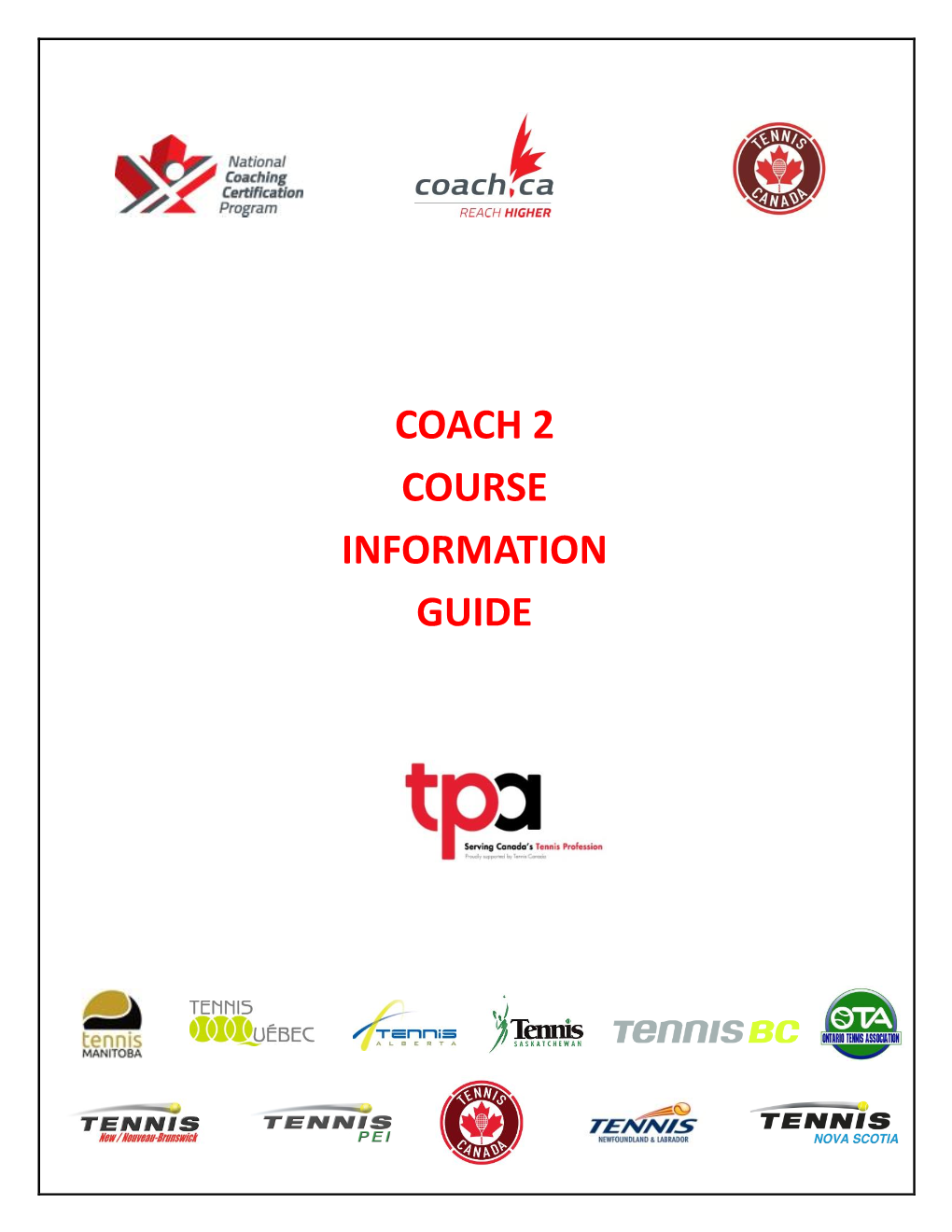 Coach 2 Course Information Guide