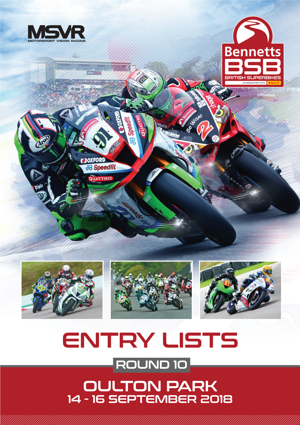 Entry Lists Round 10 Oulton Park 14 - 16 September 2018