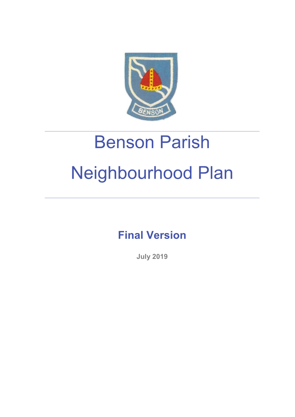 Benson Parish Neighbourhood Plan