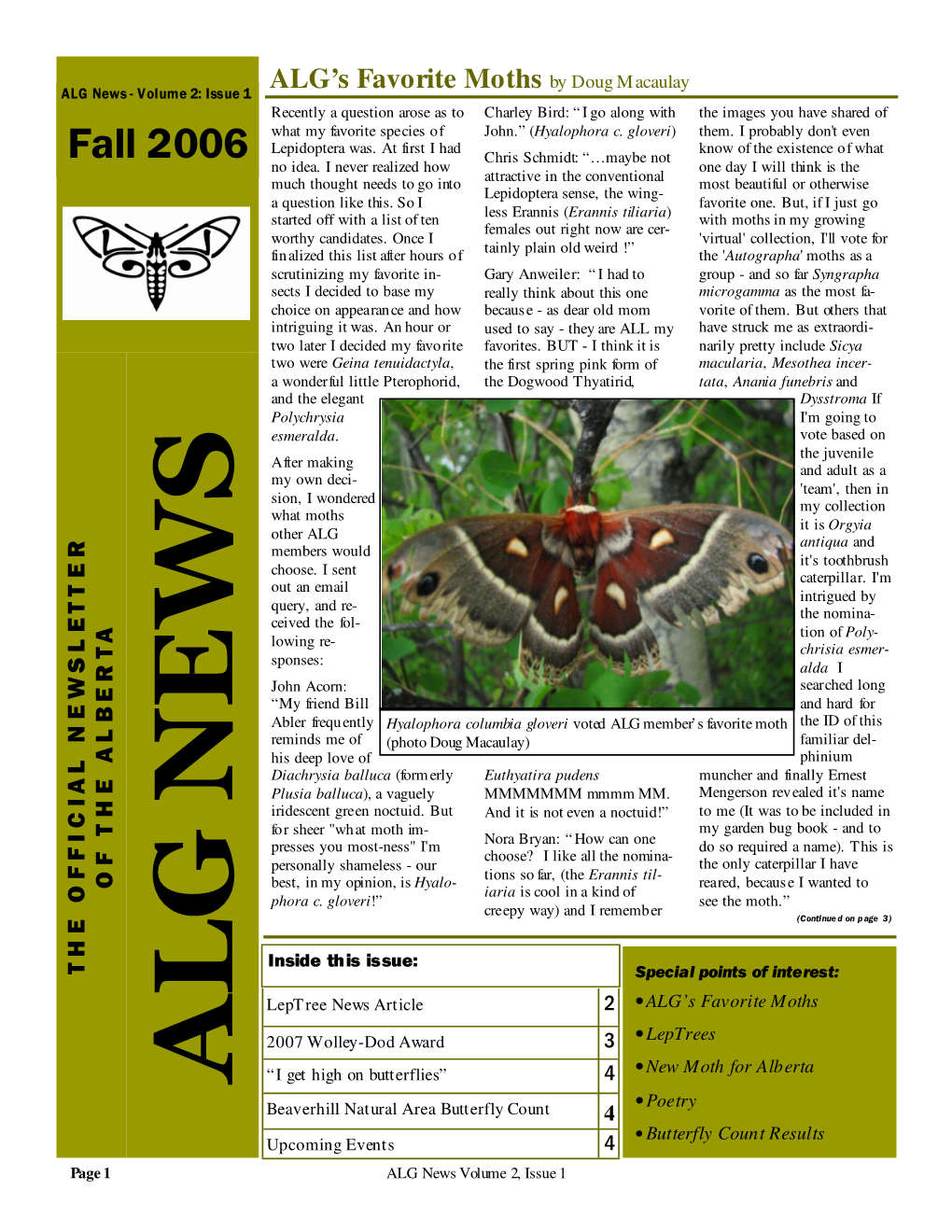 Fall 2006, Volume 2 – Issue 1