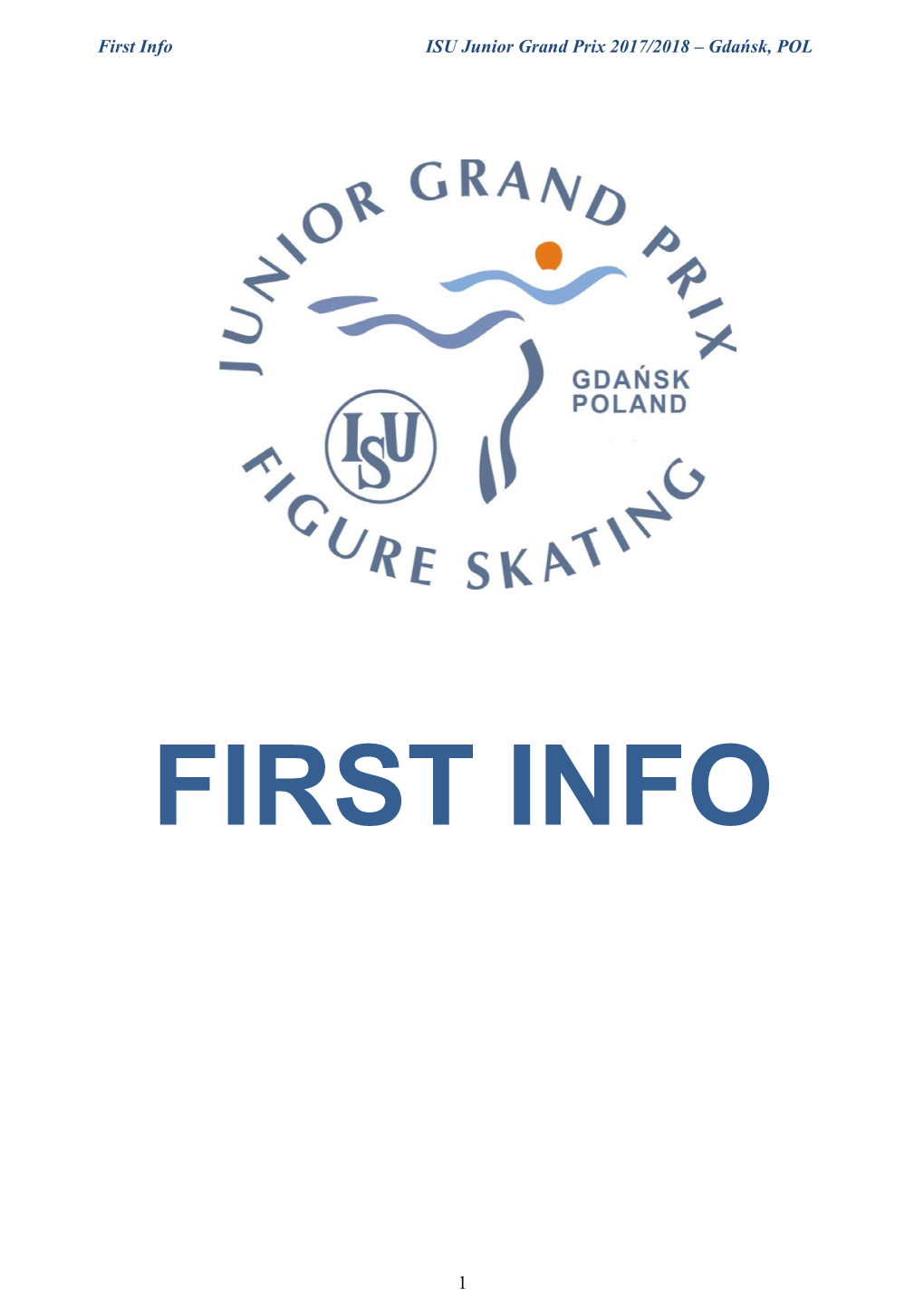 First Info ISU Junior Grand Prix 2017/2018 – Gdańsk, POL 1