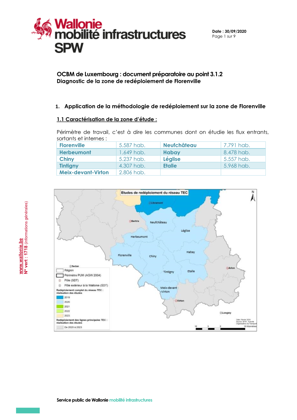 OCBM De Luxembourg : Document Préparatoire Au Point 3.1.2 Diagnostic De La Zone De Redéploiement De Florenville