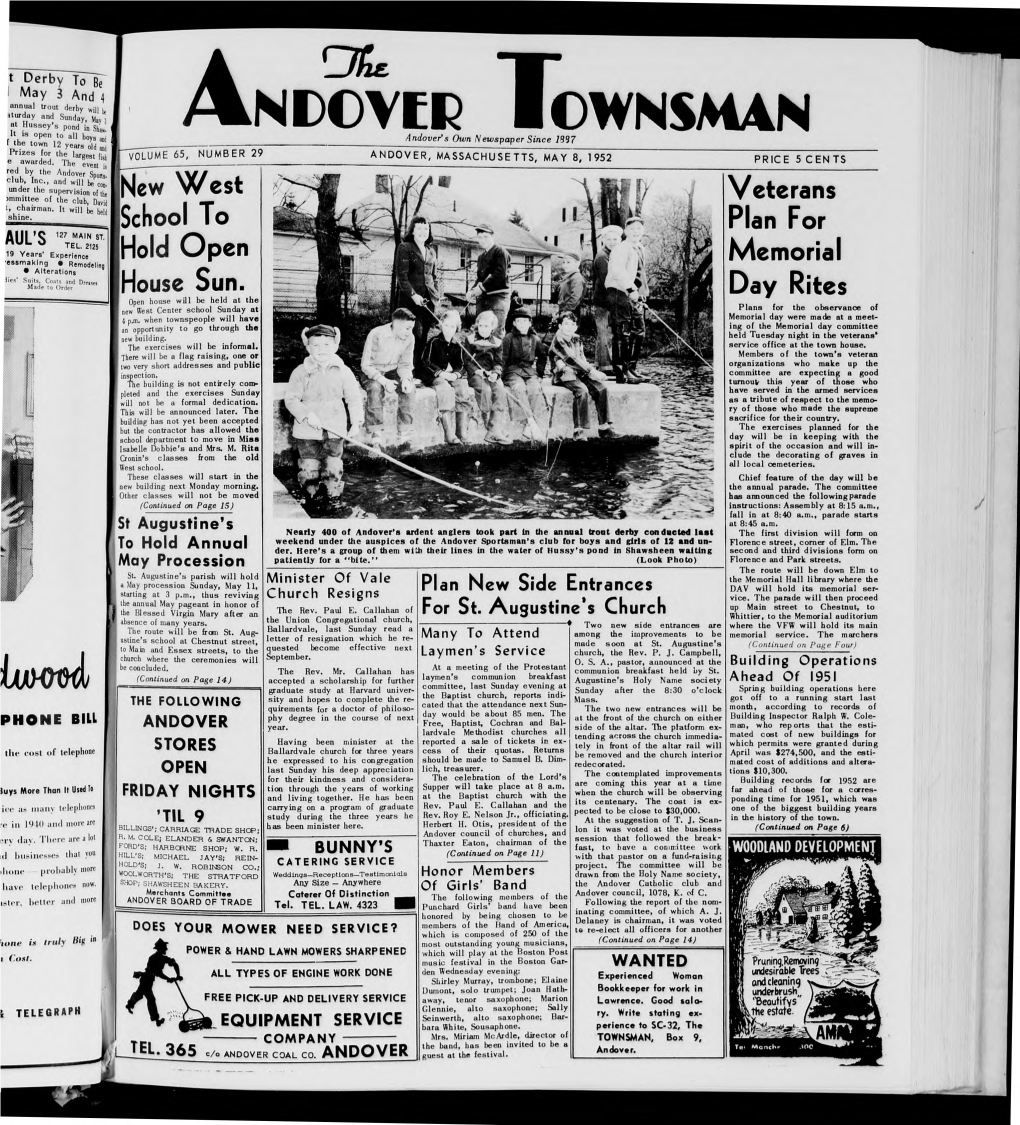 Andover Townsman, 5/8/1952