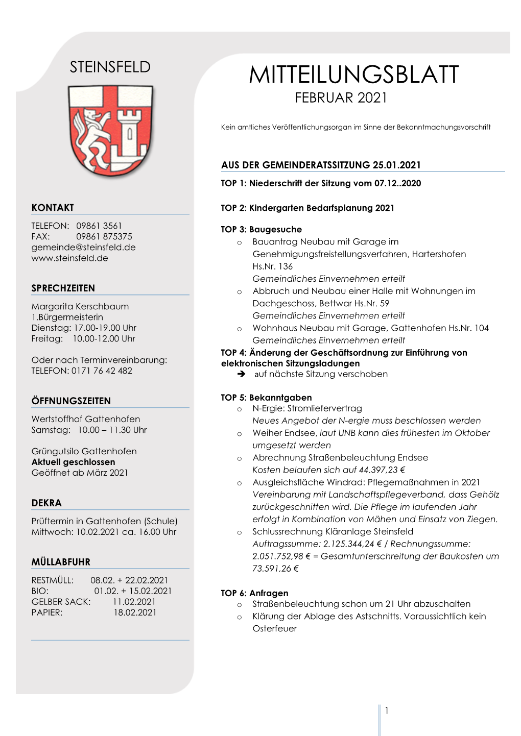 Mitteilungsblatt