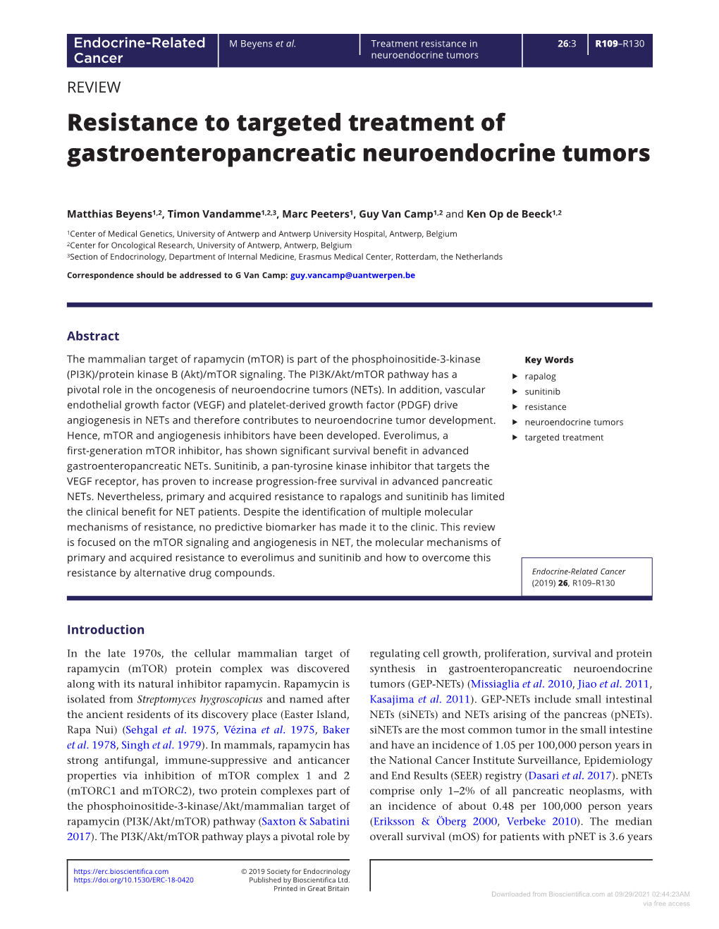 Downloaded from Bioscientifica.Com at 09/29/2021 02:44:23AM Via Free Access