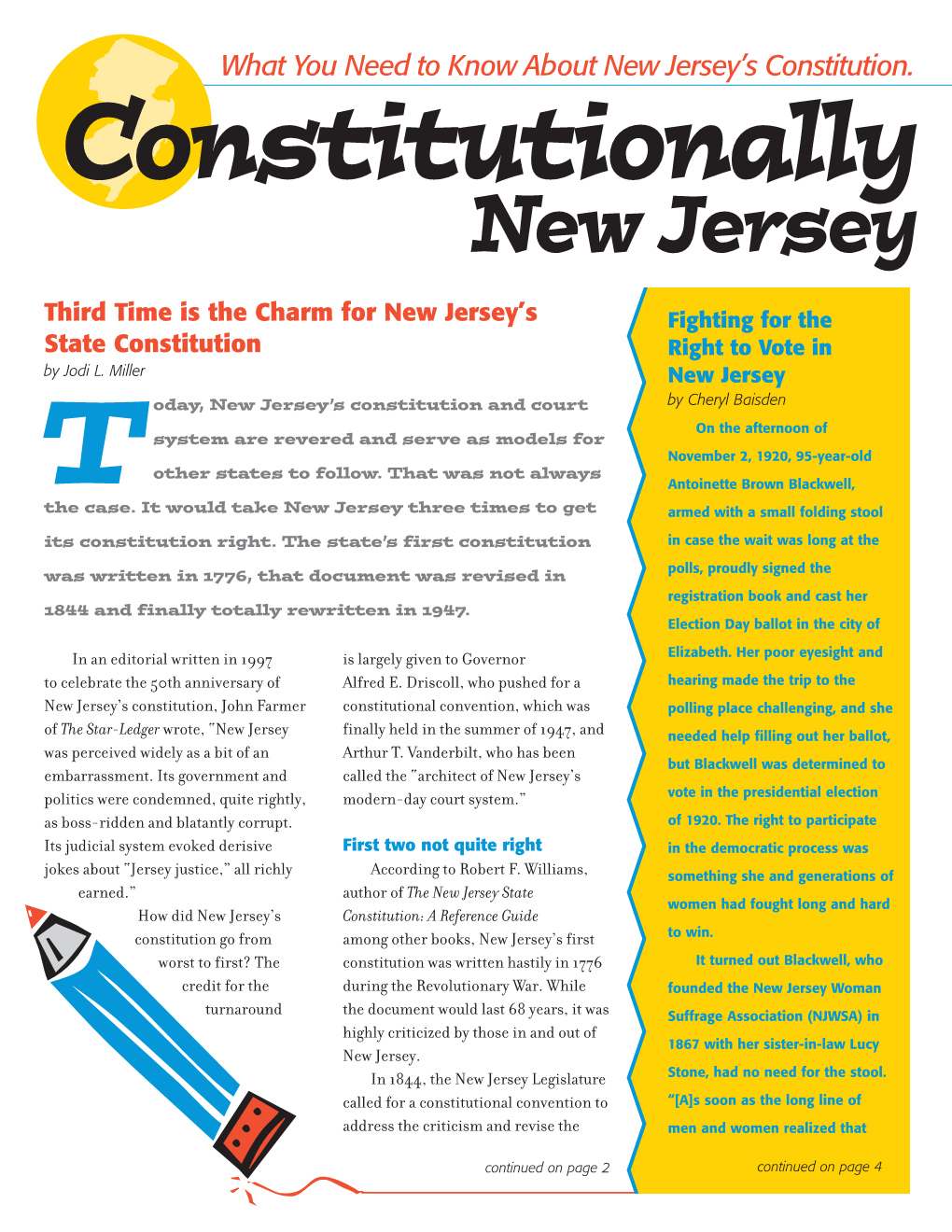 Third Time Is the Charm for New Jersey's State Constitution