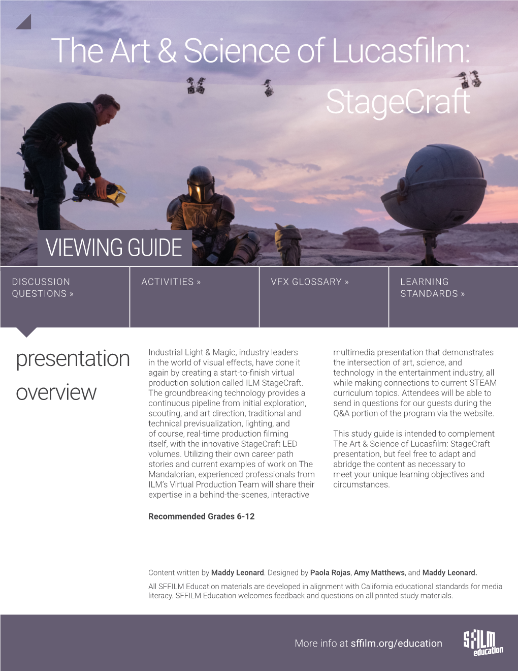 The Art & Science of Lucasfilm: Stagecraft