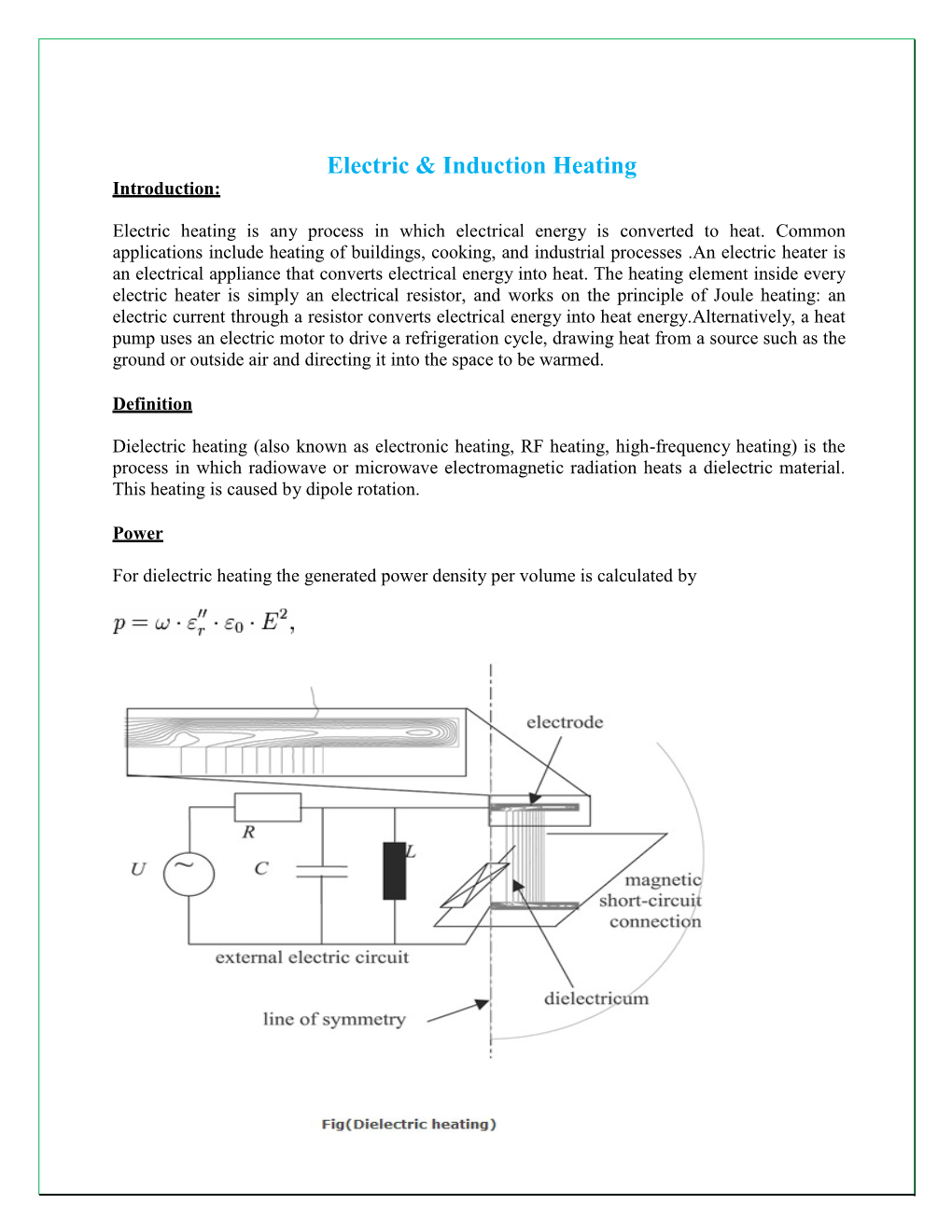 Electric & Induction Heating