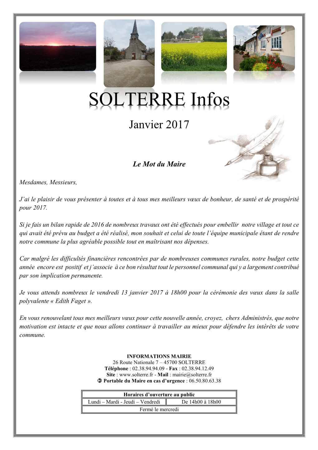 SOLTERRE Infos Janvier 2017