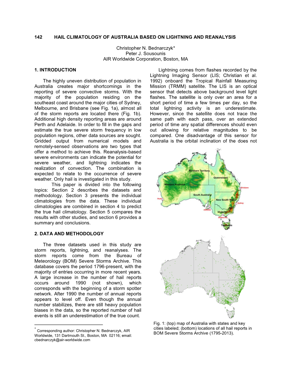 142 Hail Climatology of Australia Based on Lightning and Reanalysis