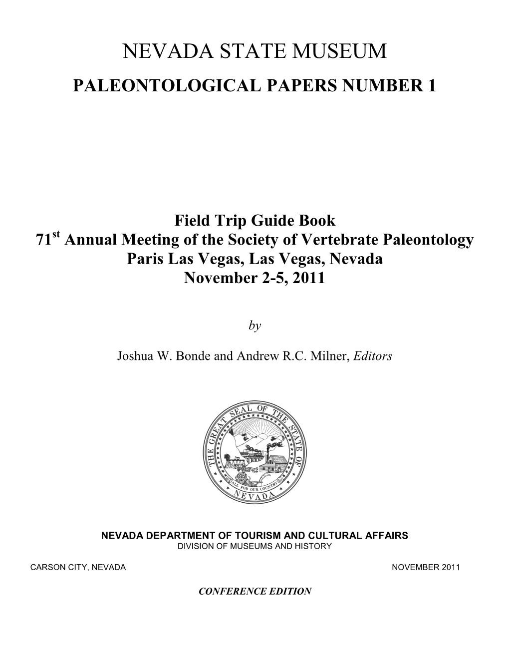 Vertebrate Paleontological Resources of Death Valley National Park, California