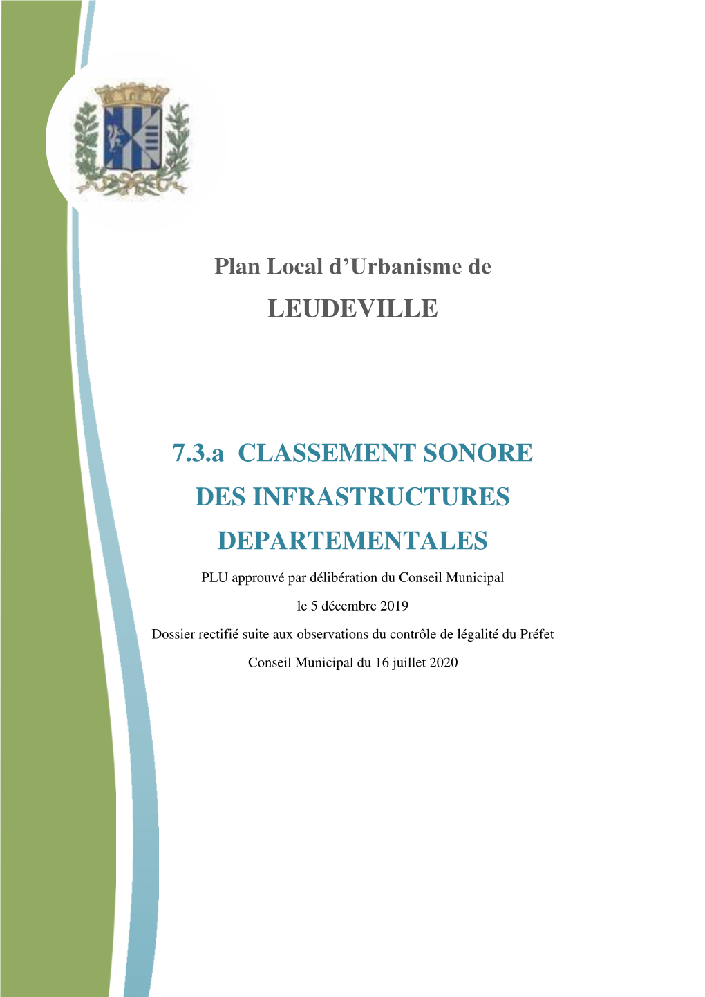 Arrêté Relatif Au Classement Sonore Des Infrastructures Départementales