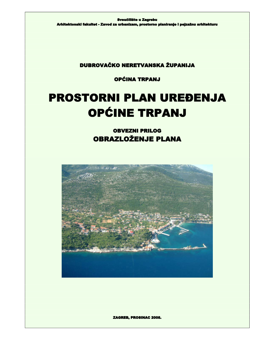 Prostorni Plan Uređenja Općine Trpanj