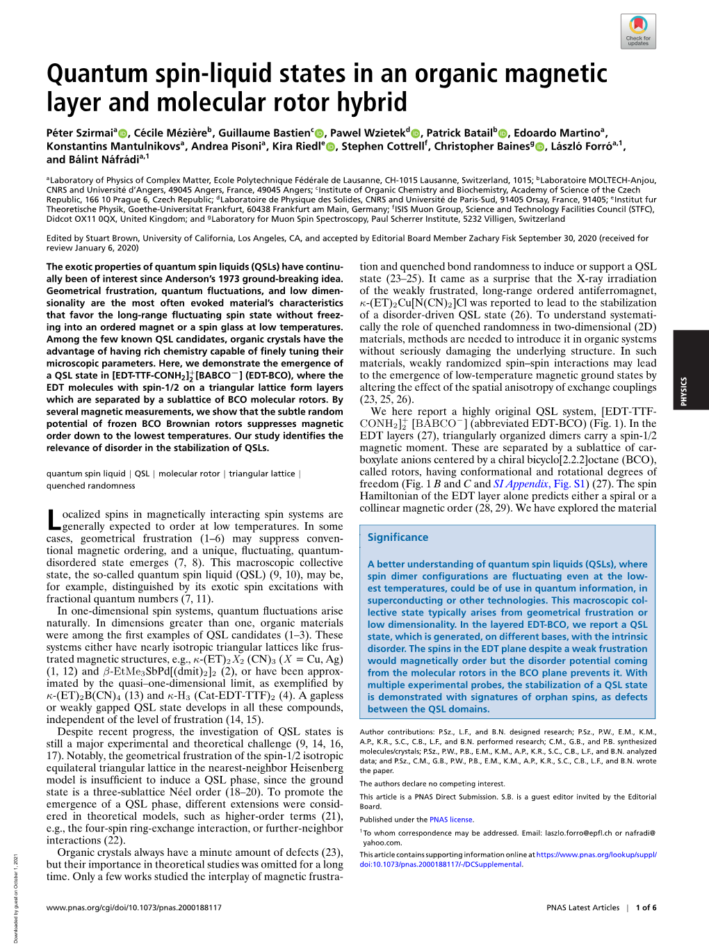 Quantum Spin-Liquid States in an Organic Magnetic Layer And