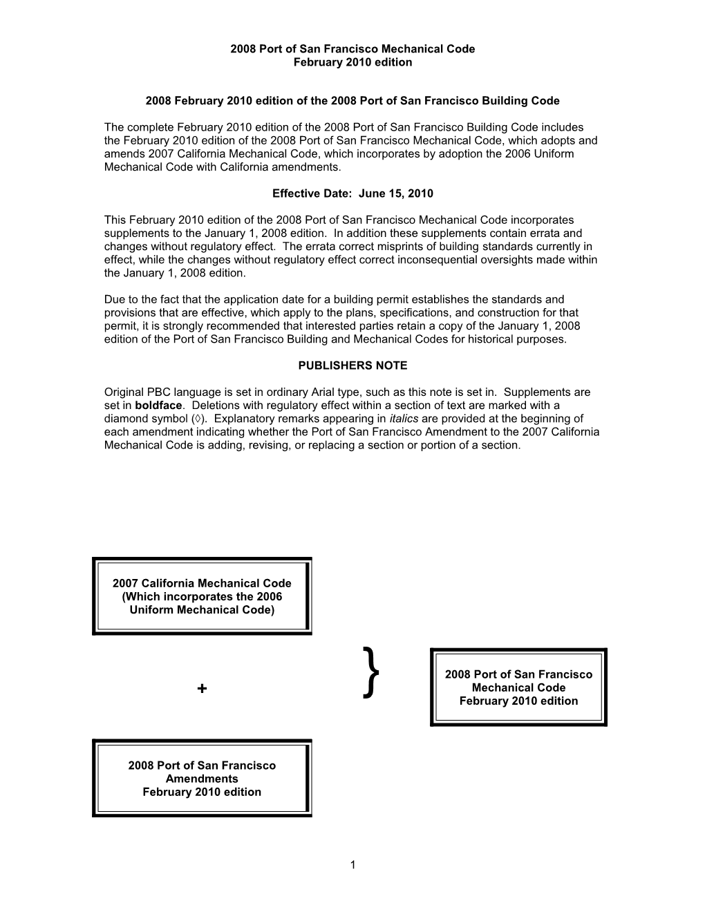 2008 Port of San Francisco Mechanical Code