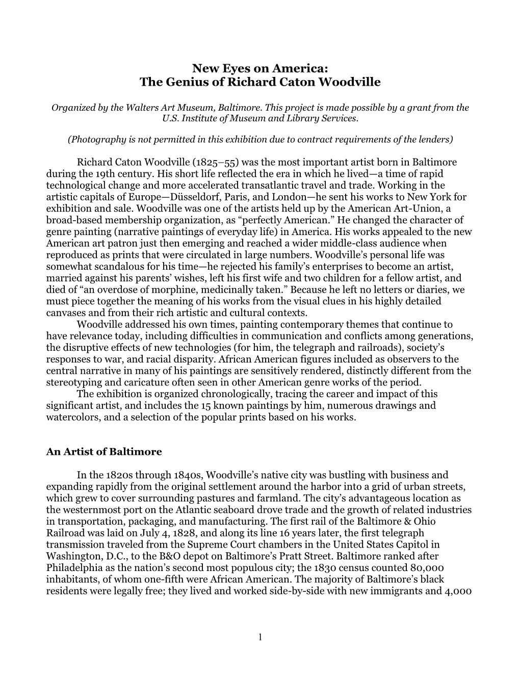 New Eyes on America: the Genius of Richard Caton Woodville