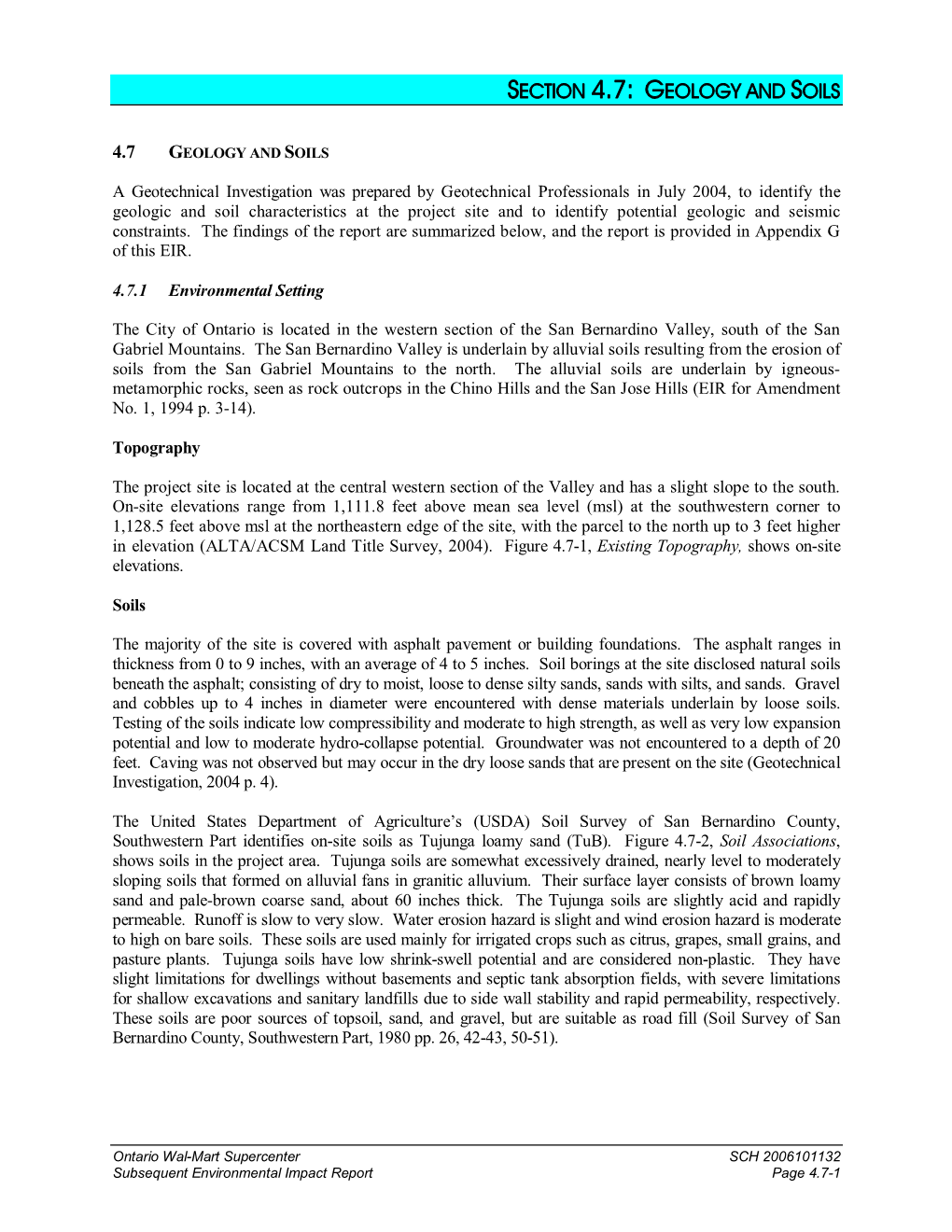 Geology and Soils