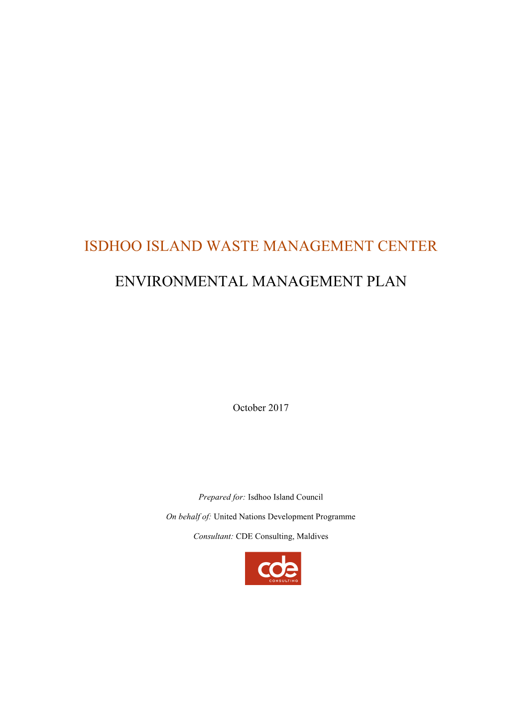 Isdhoo Island Waste Management Center