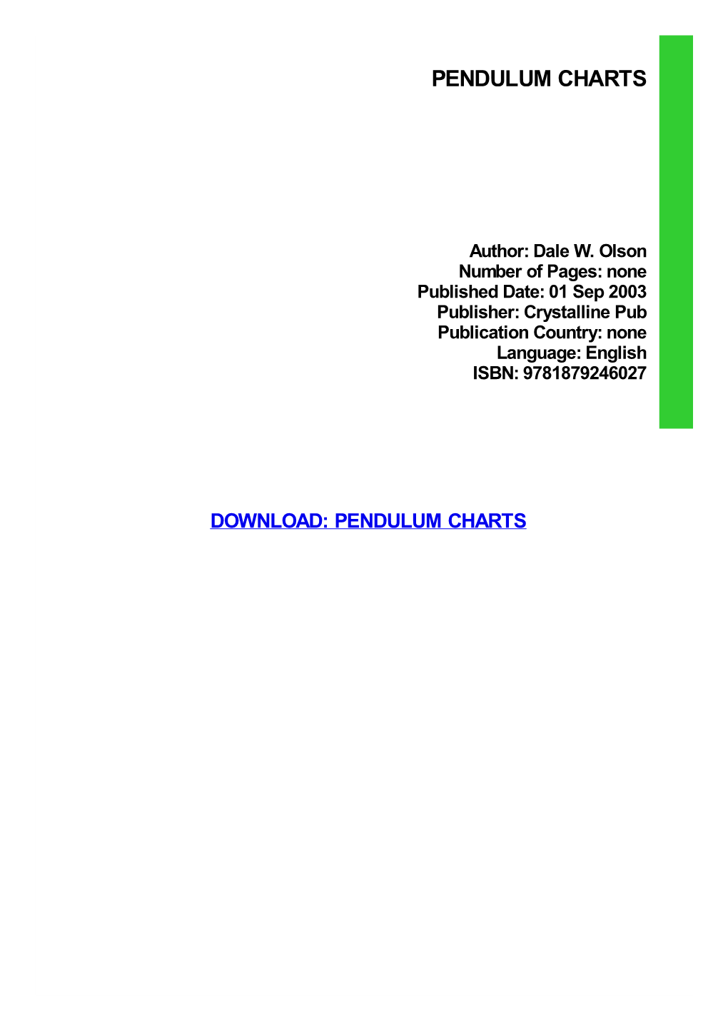 {TEXTBOOK} Pendulum Charts