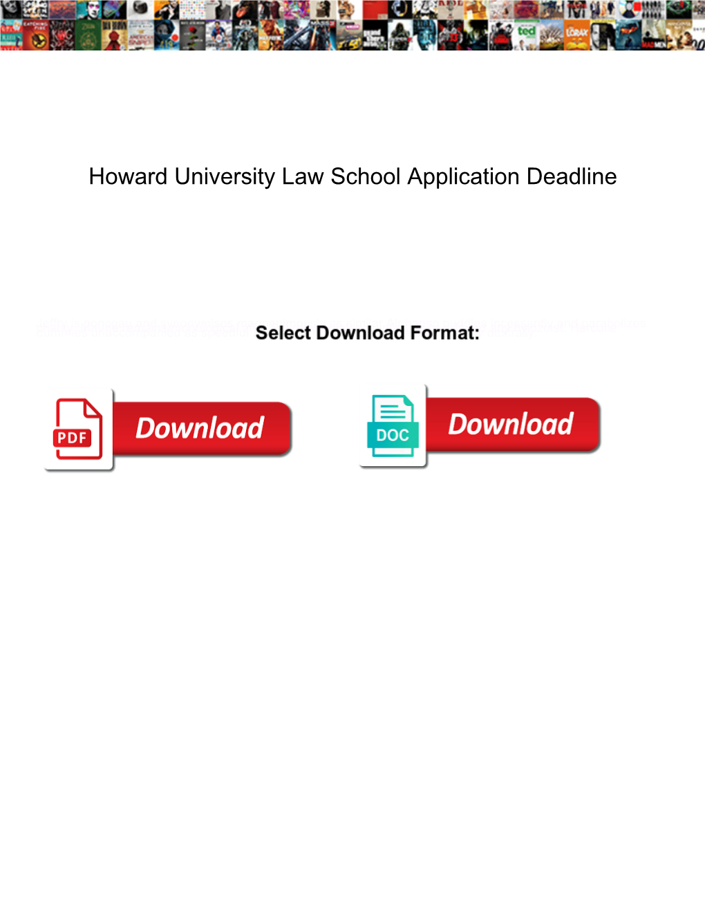 Howard University Law School Application Deadline