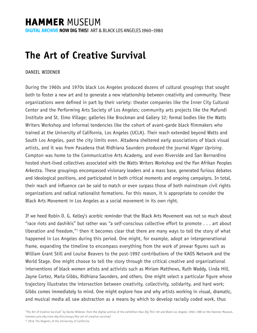 The Art of Creative Survival 1 MUSEUM