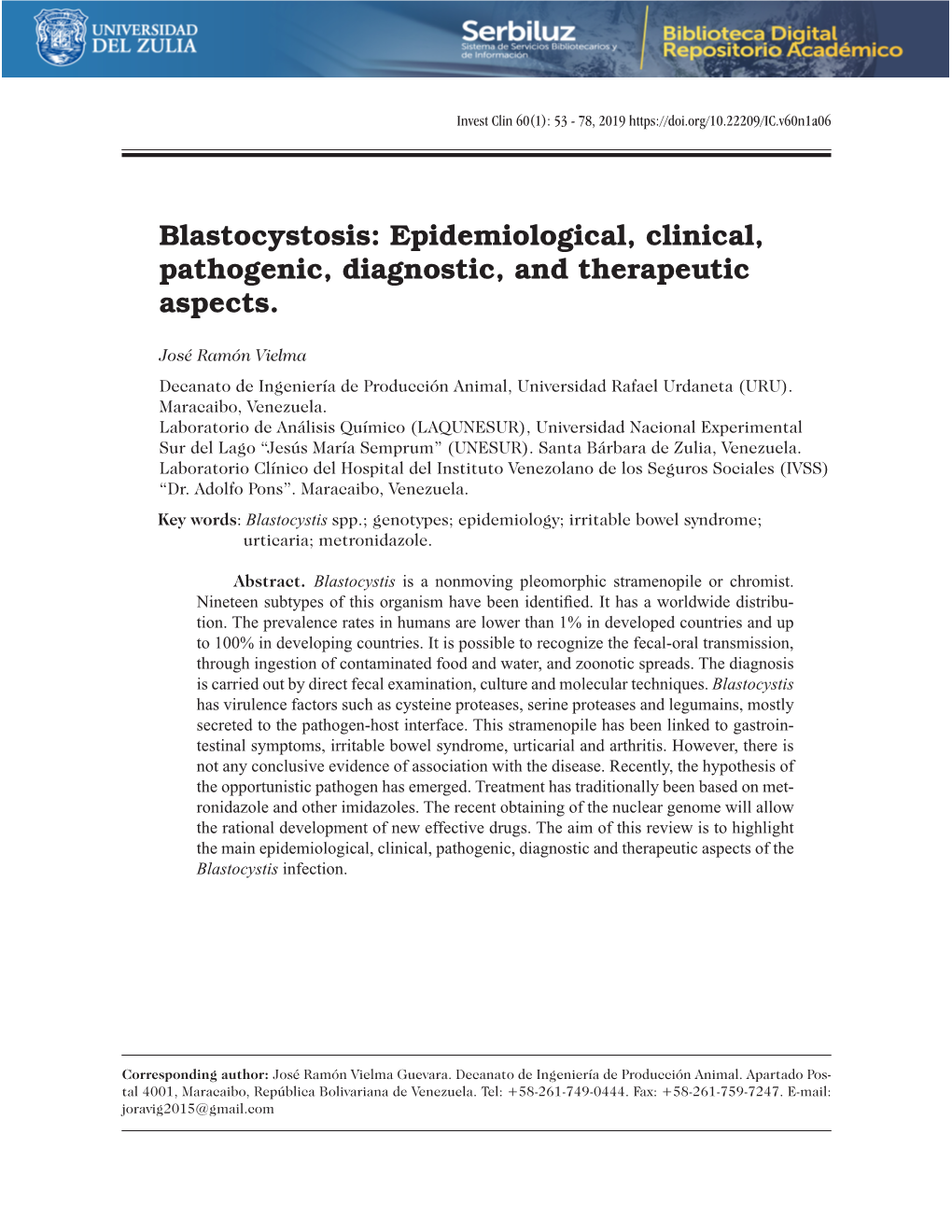 Epidemiological, Clinical, Pathogenic, Diagnostic, and Therapeutic Aspects