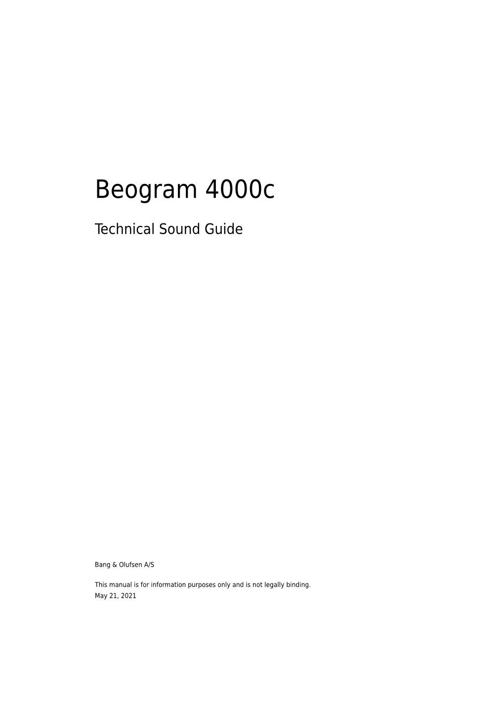 Beogram 4000C