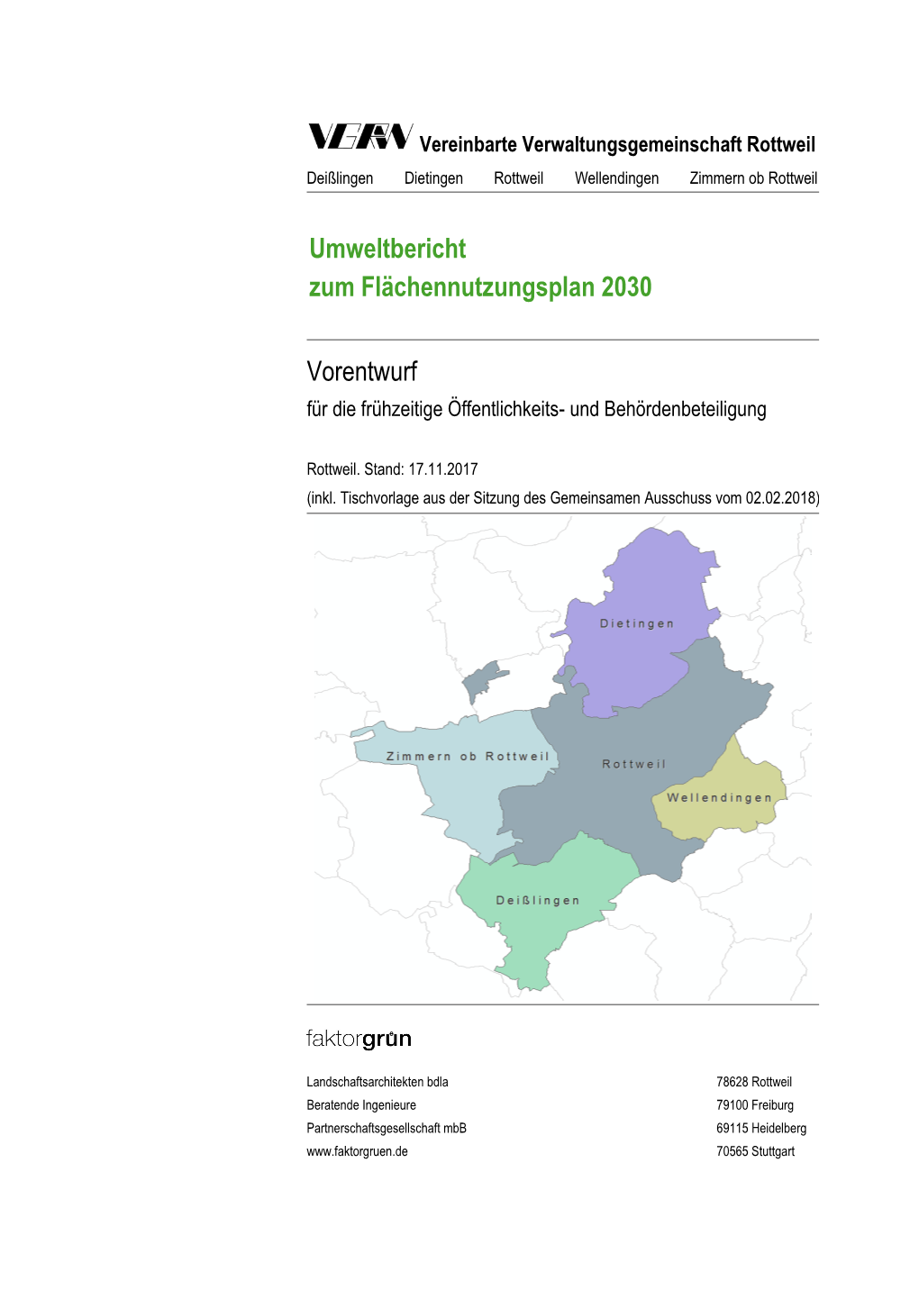 Umweltbericht Zum Flächennutzungsplan 2030