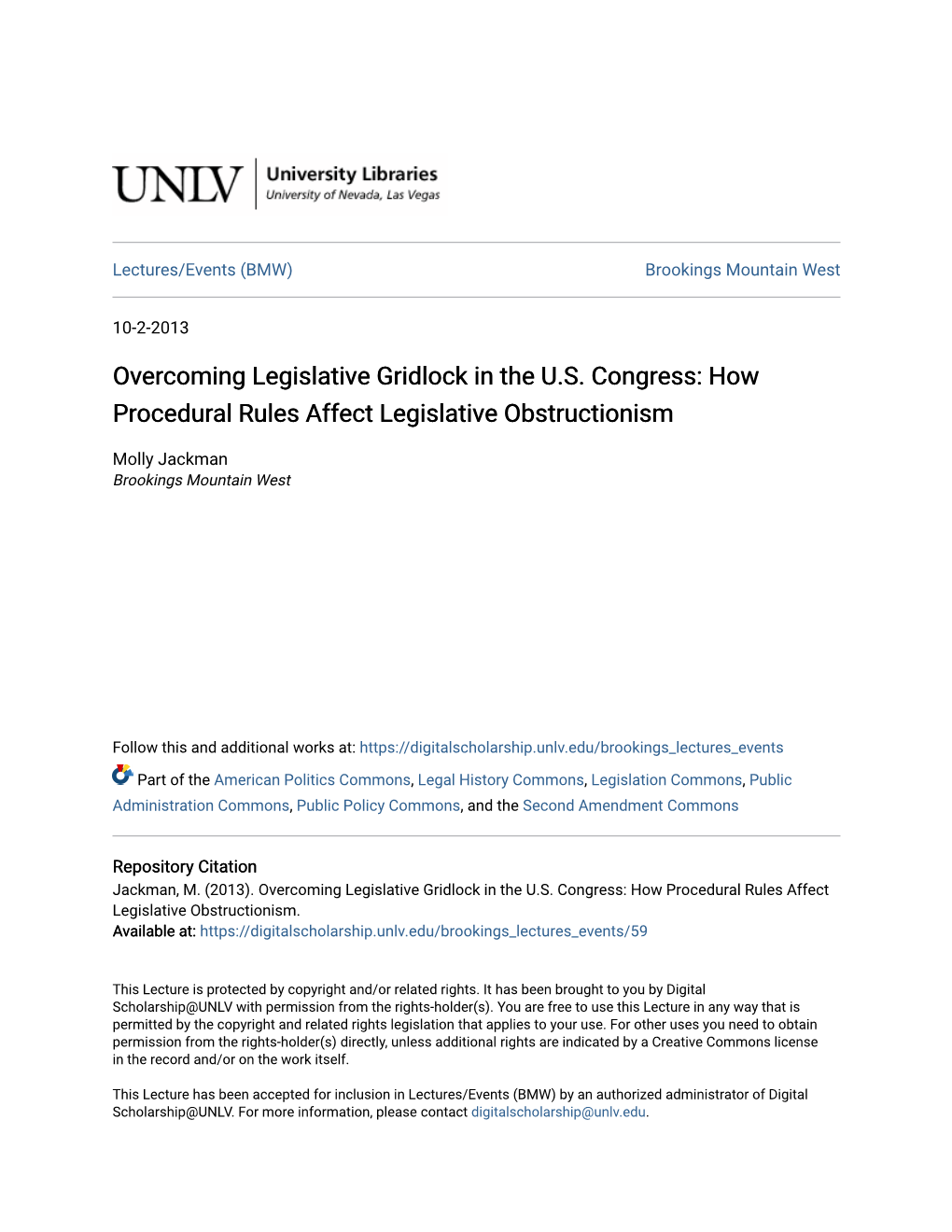 How Procedural Rules Affect Legislative Obstructionism