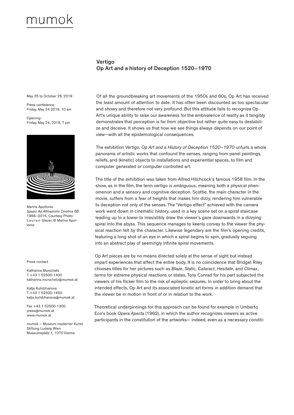 Vertigo Op Art and a History of Deception 1520—1970