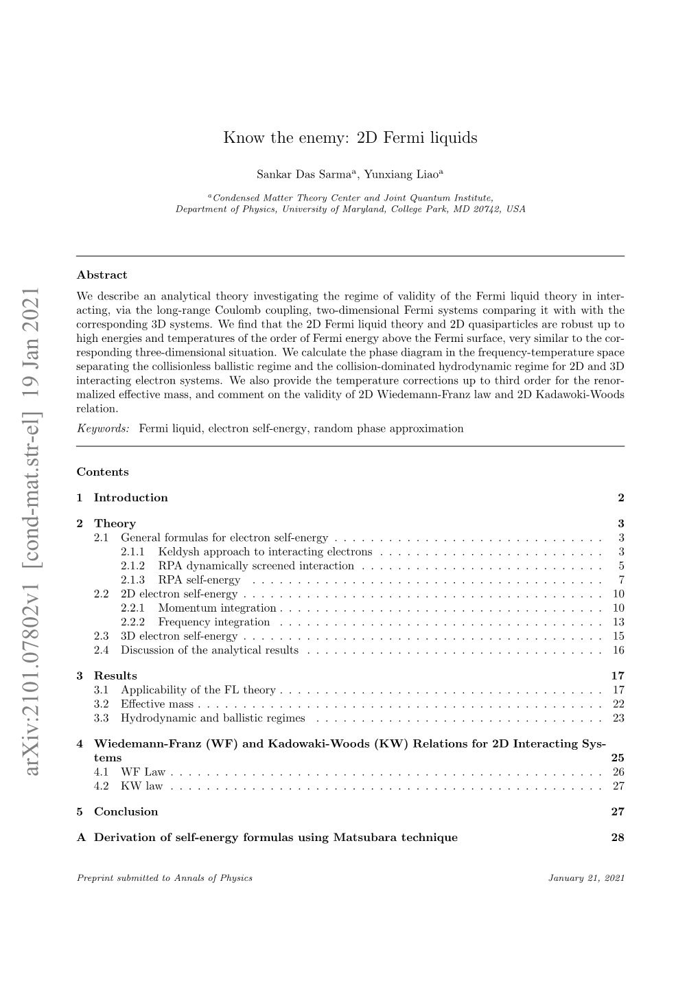 2D Fermi Liquids