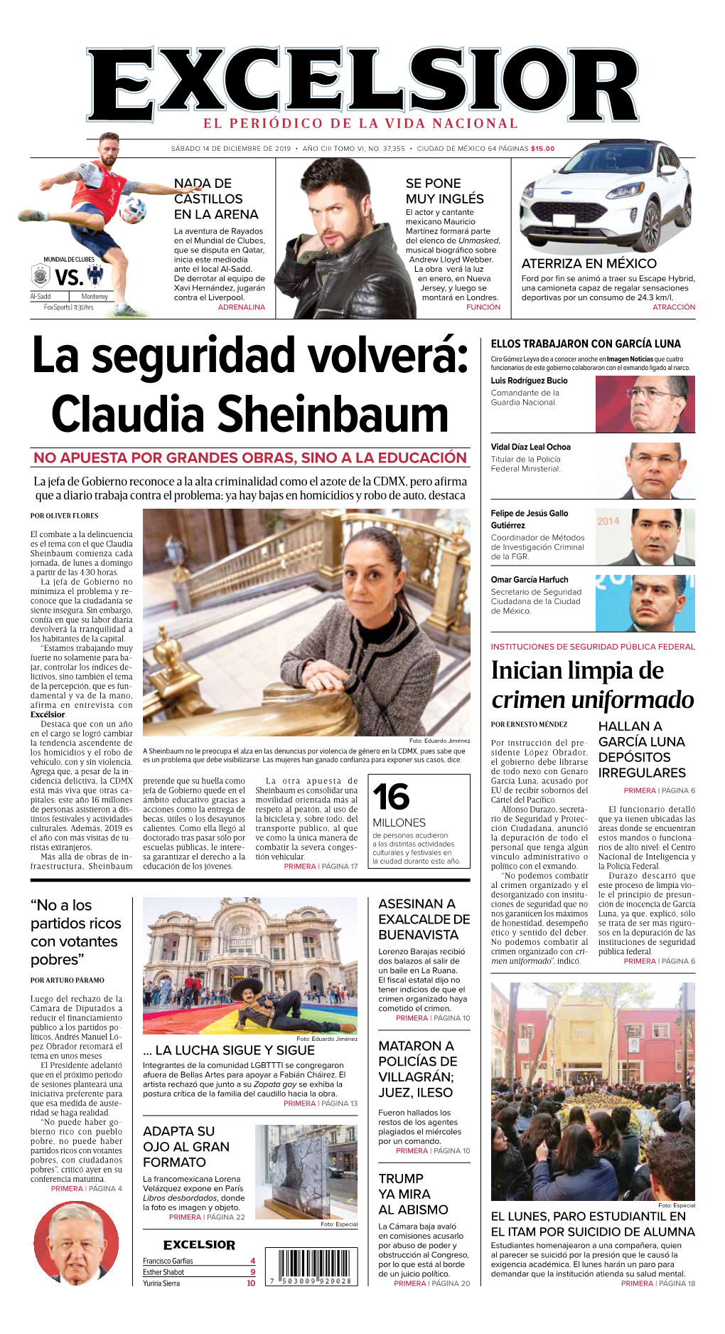 La Seguridad Volverá: Claudia Sheinbaum