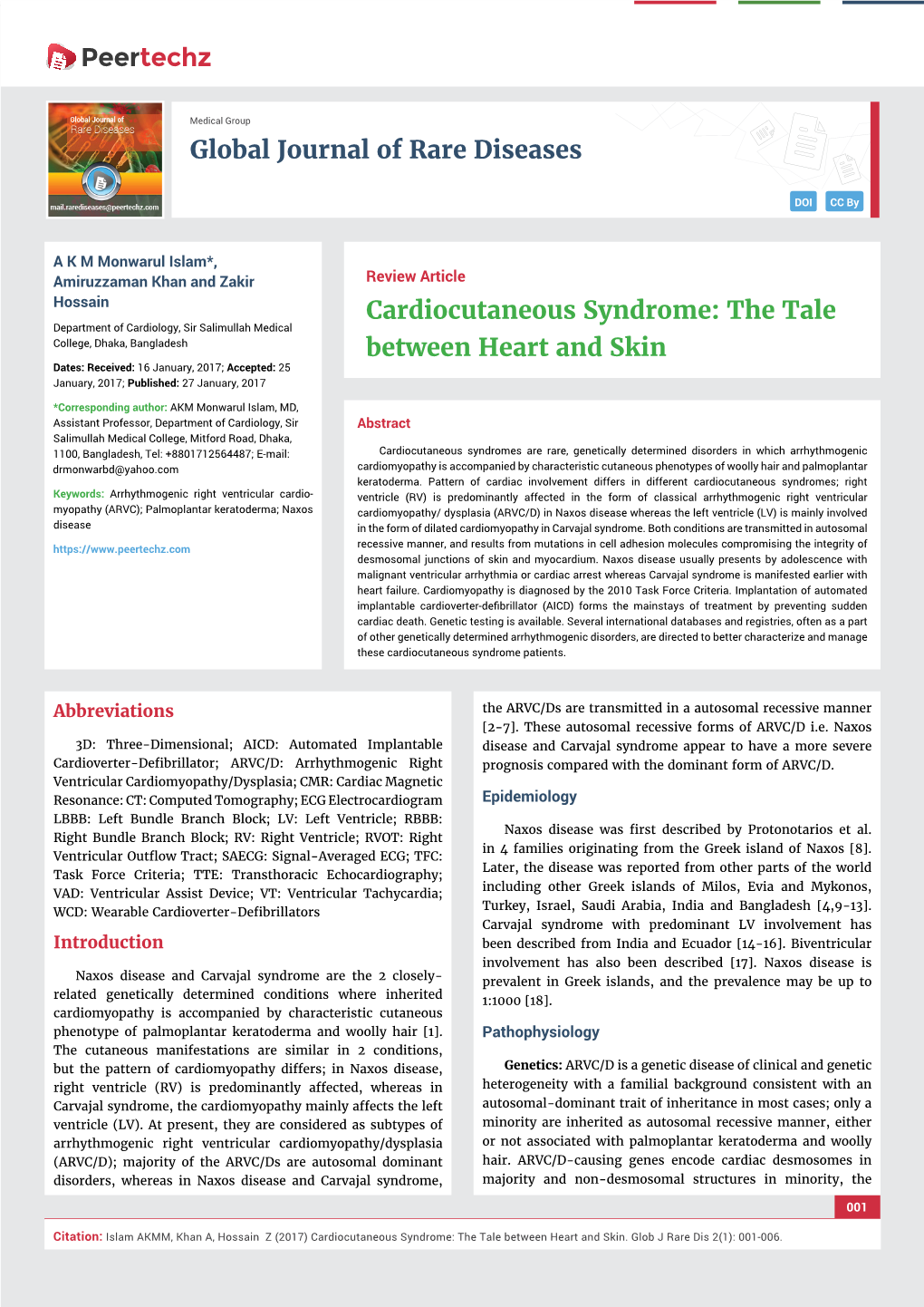 Cardiocutaneous Syndrome