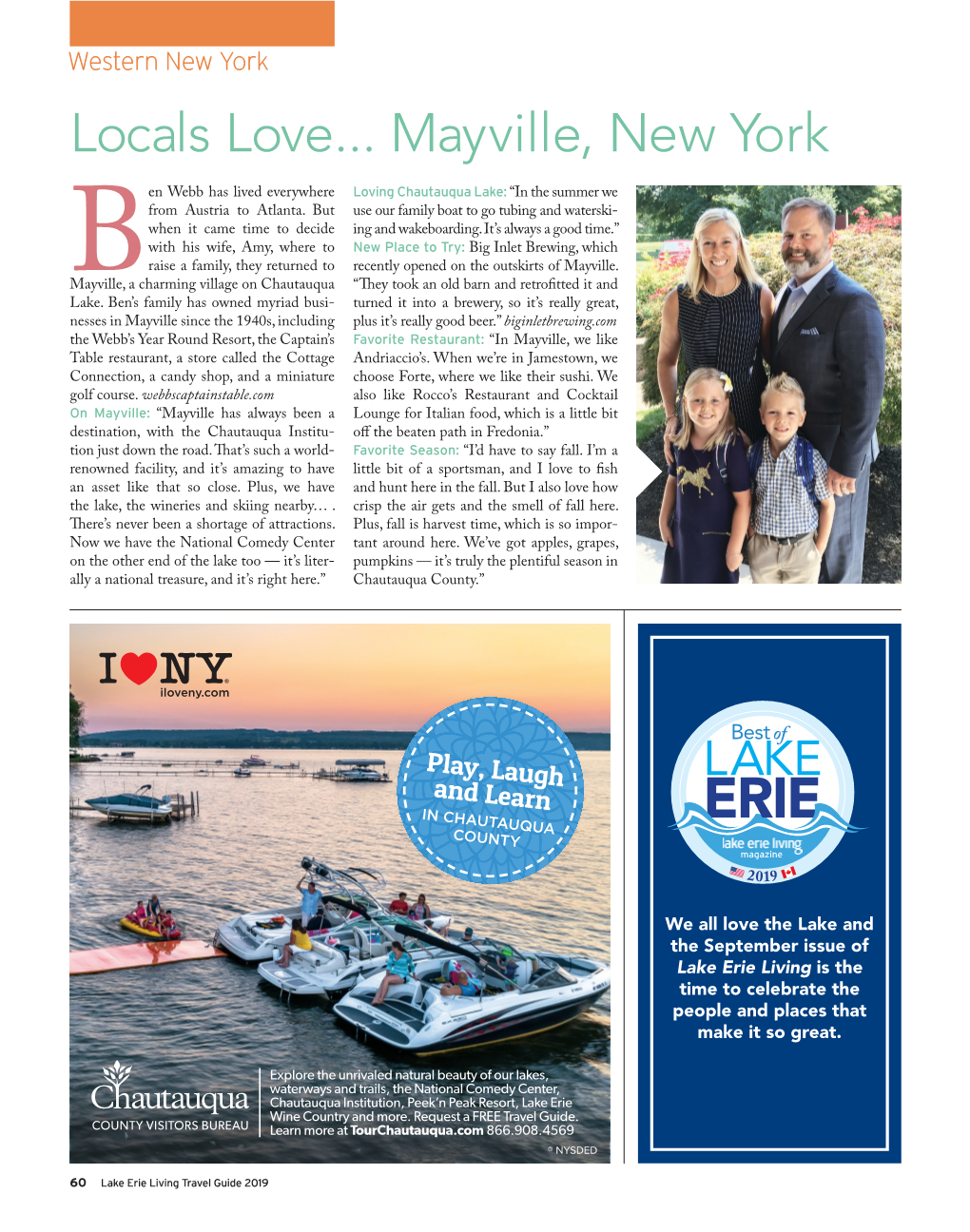 Locals Love... Mayville, New York, Lake Erie Living Magazine
