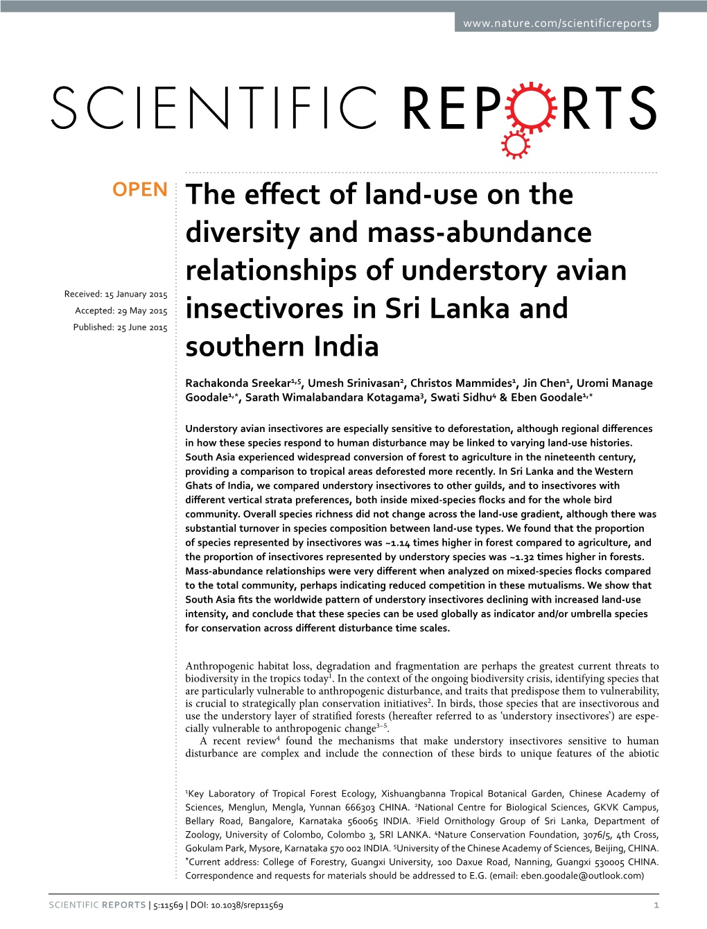 The Effect of Land-Use on the Diversity and Mass-Abundance Relationships